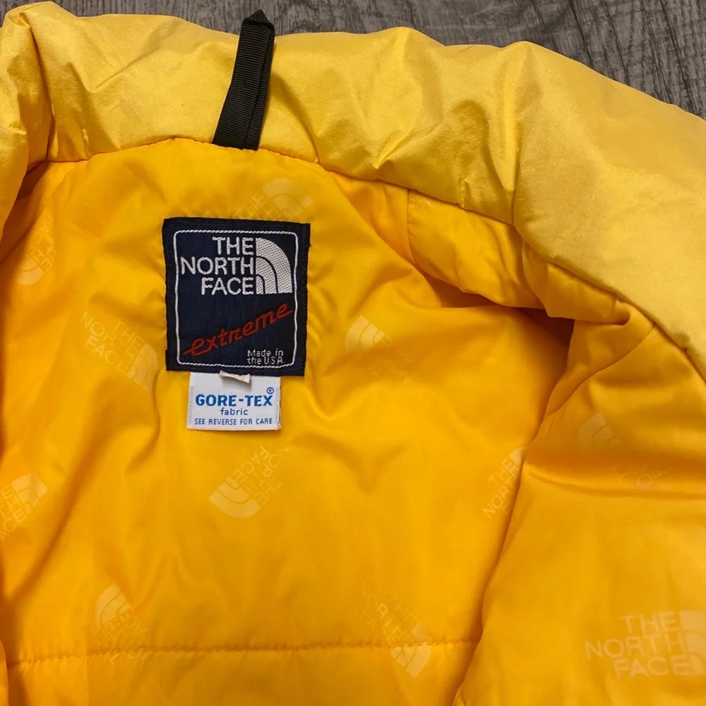 Vintage Made In USA The North Face Extreme Jacket W/ Gor Tex Size M Yellow Black